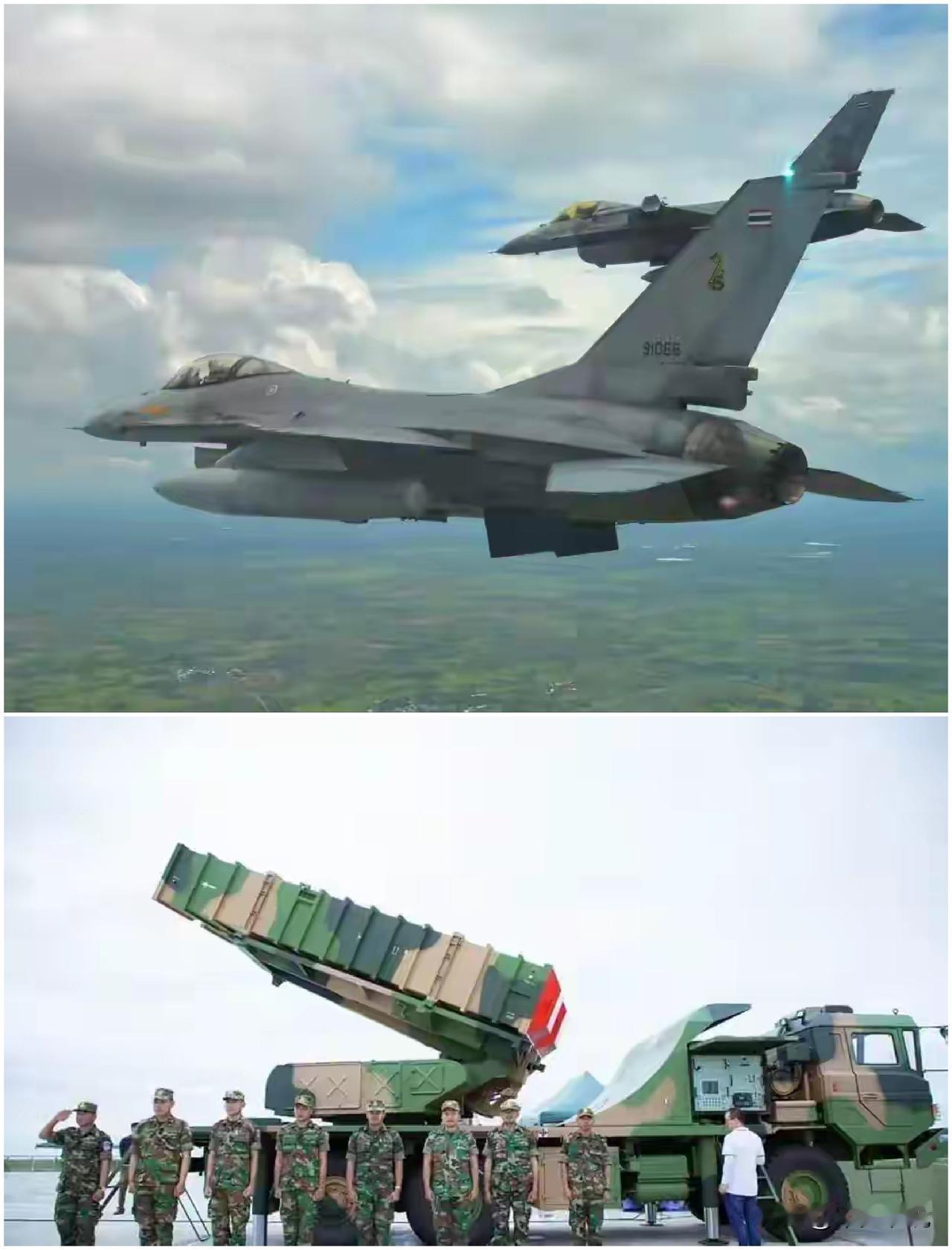 泰柬战争是中西方武器体系的对决泰国空军可谓是西方装备大集合，既有F16又有鹰狮