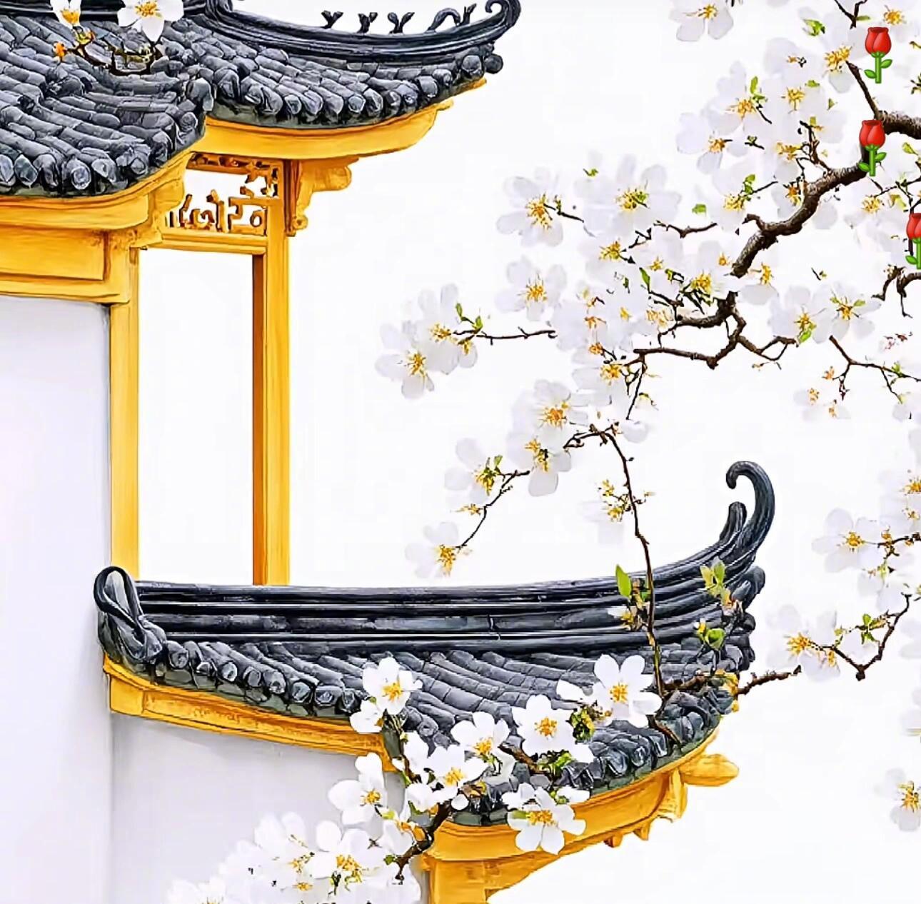 古朴、淡雅、怡然的诗意水墨画。​​​