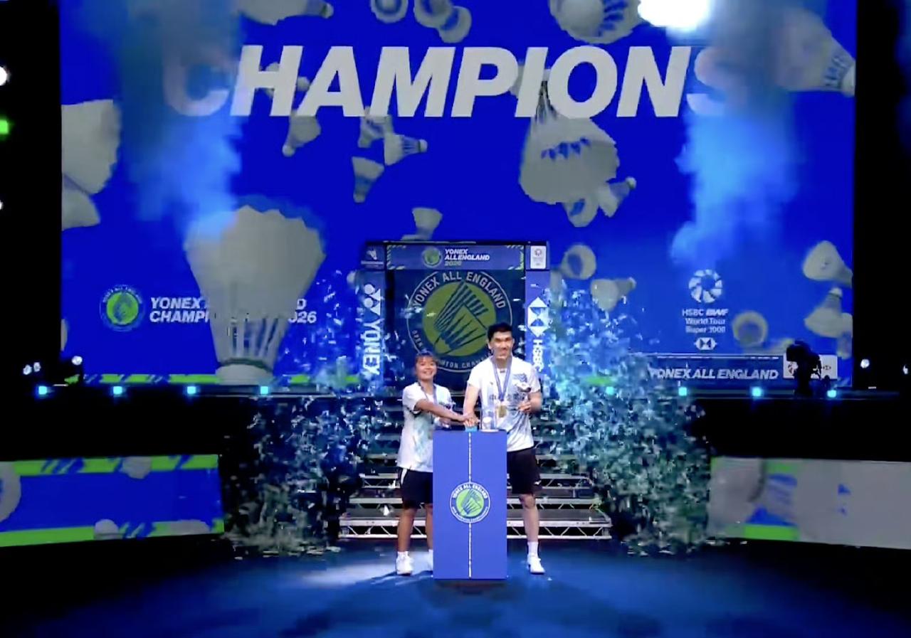 中国台北全英公开赛夺两冠成最大的赢家!2826年3月8日，世界羽联巡回赛超级1