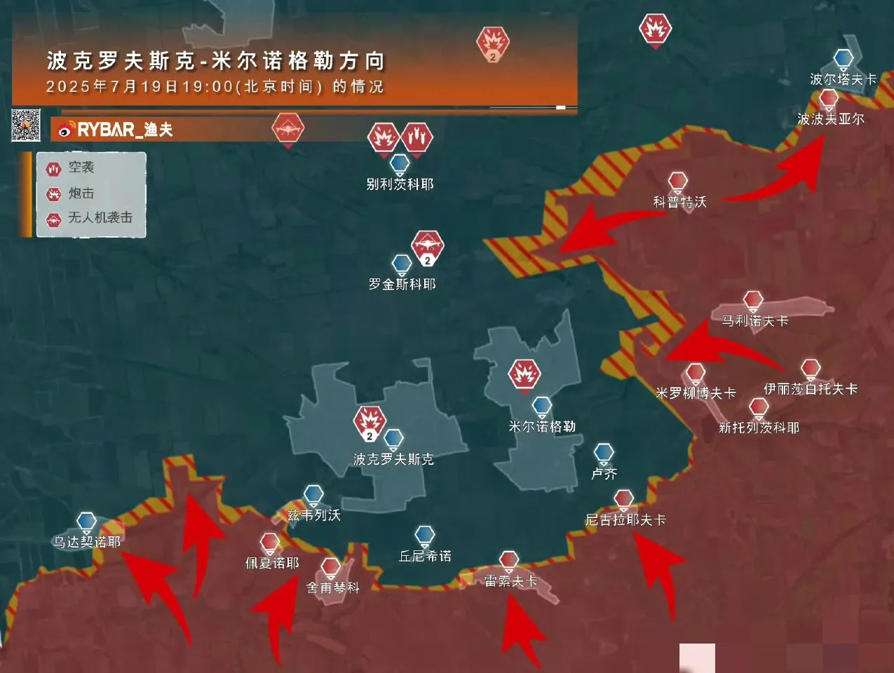 俄军已成功打进红军城！来自南部的俄军突破了乌军的防线，利用乌军前线守备步兵的严重
