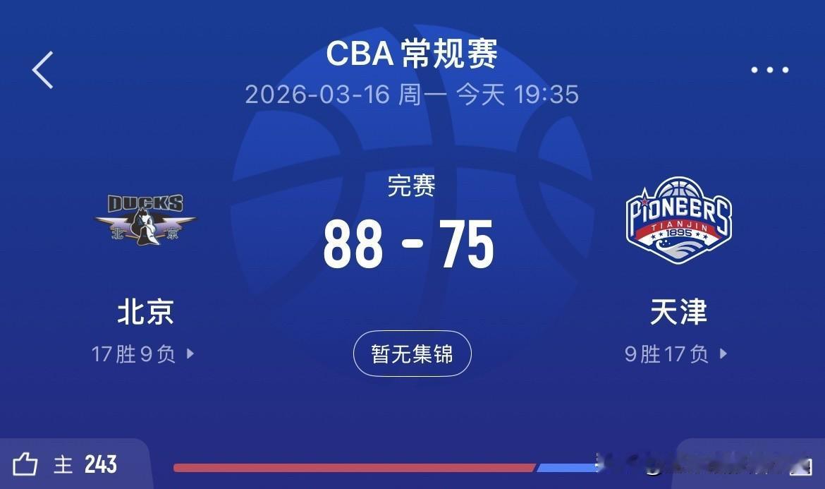 北京胜天津收获4连胜！赛后球迷说出三个观点：1.只要周琦想得分，CBA场均2