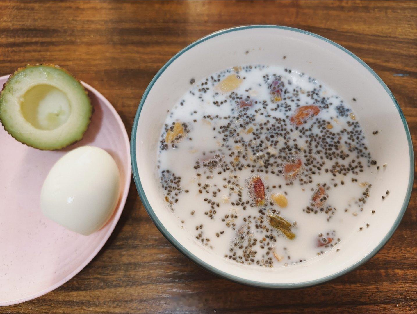 现在每天早上吃这种健康早餐竟然开始喜欢牛油果的味道（今天这个稍微有点生）…………