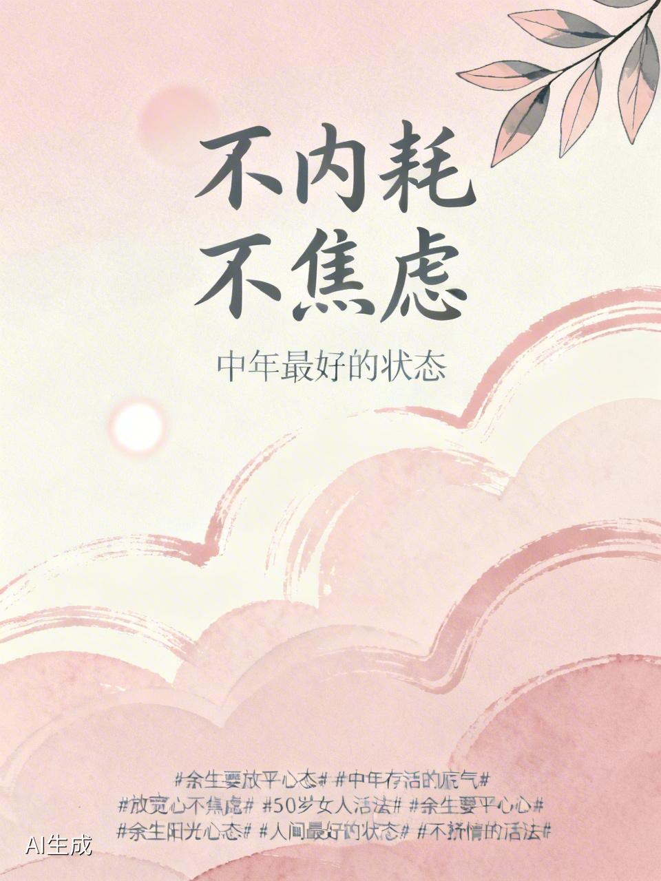 不内耗不焦虑不逞强不委屈温柔坚定自在从容这才是中年最好的状态[