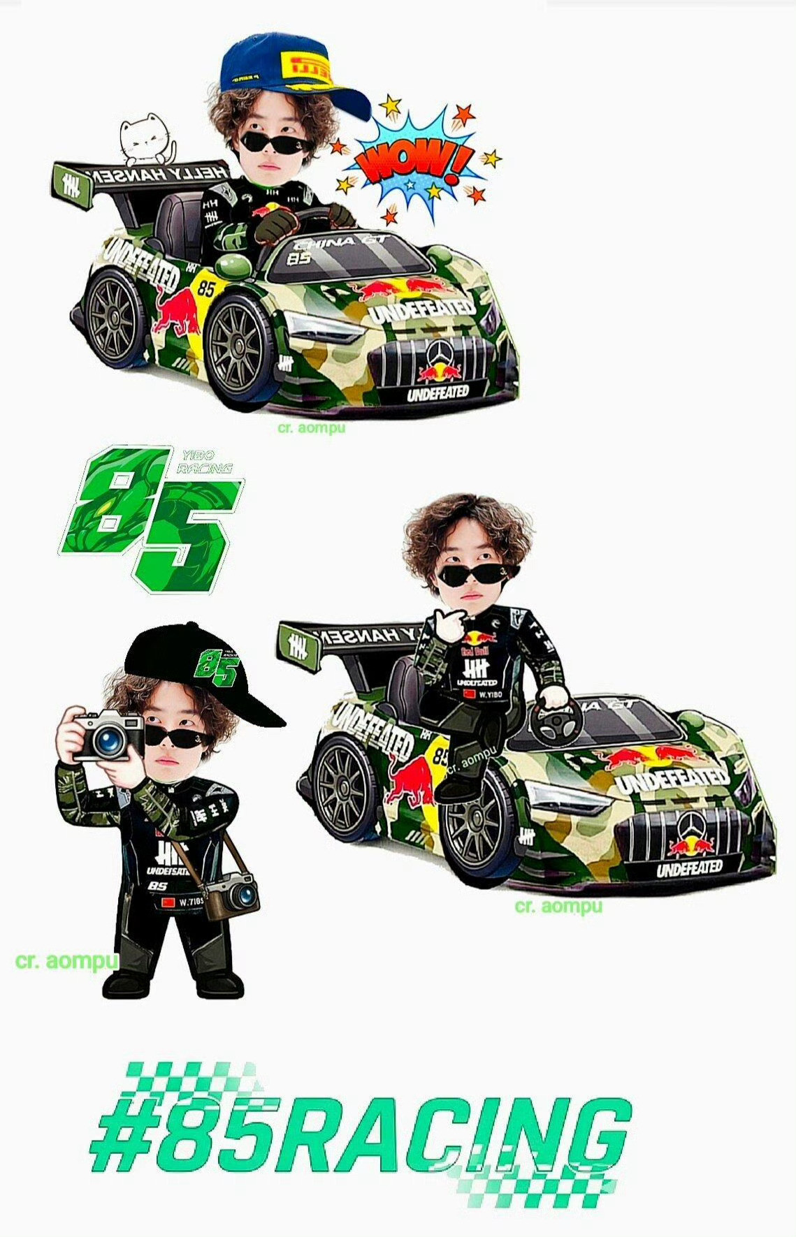 好可爱的赛车手摄影师哦