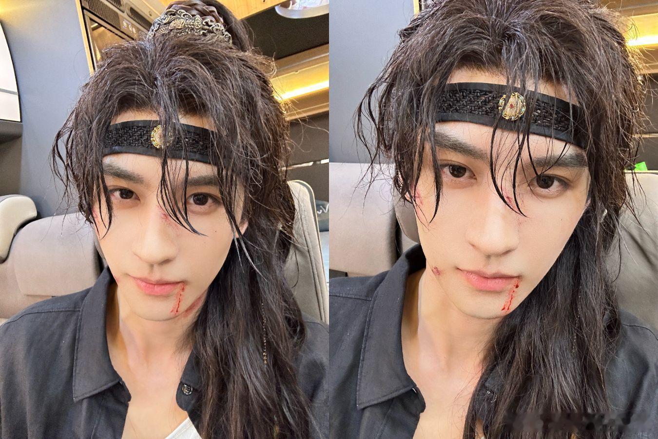 黄俊捷落汤猫片场湿发破碎感黄俊捷人类版落汤小猫,看起来简直就是我的快乐源泉了啊