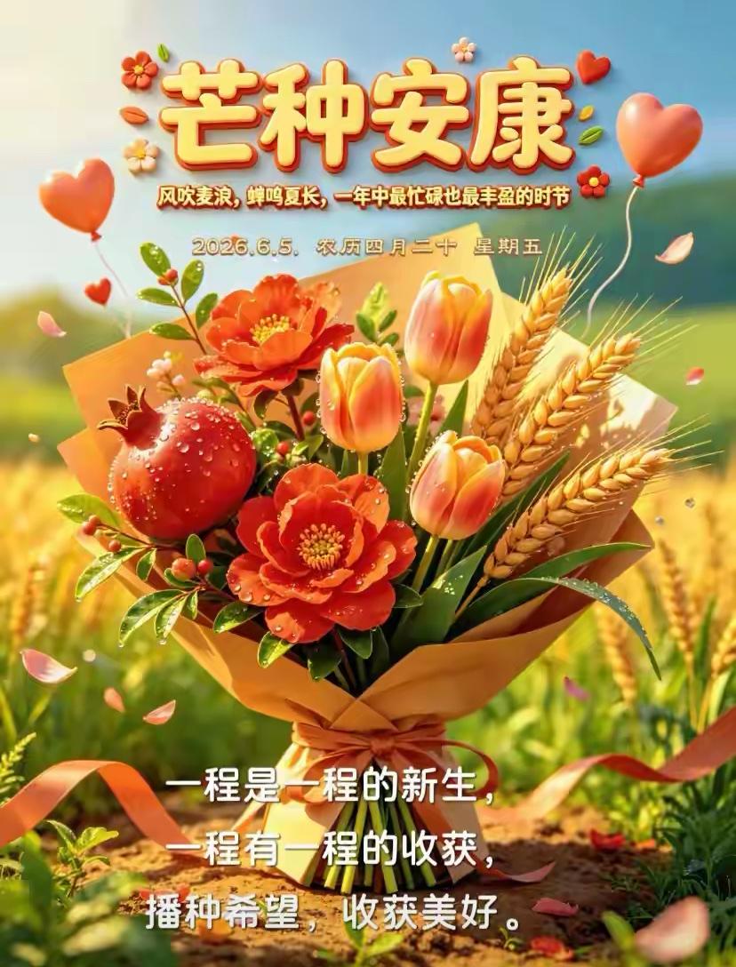 🌺☘️6./5.周五顺遂.芒种安康☘️🌺🌾芒种农事🌾