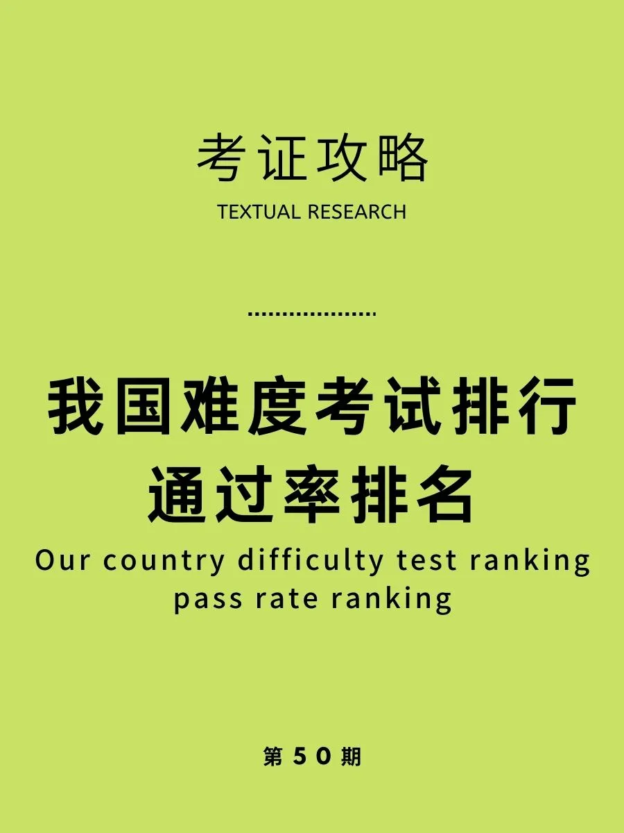 中国最难考试排行榜！考公考研排在第几位？