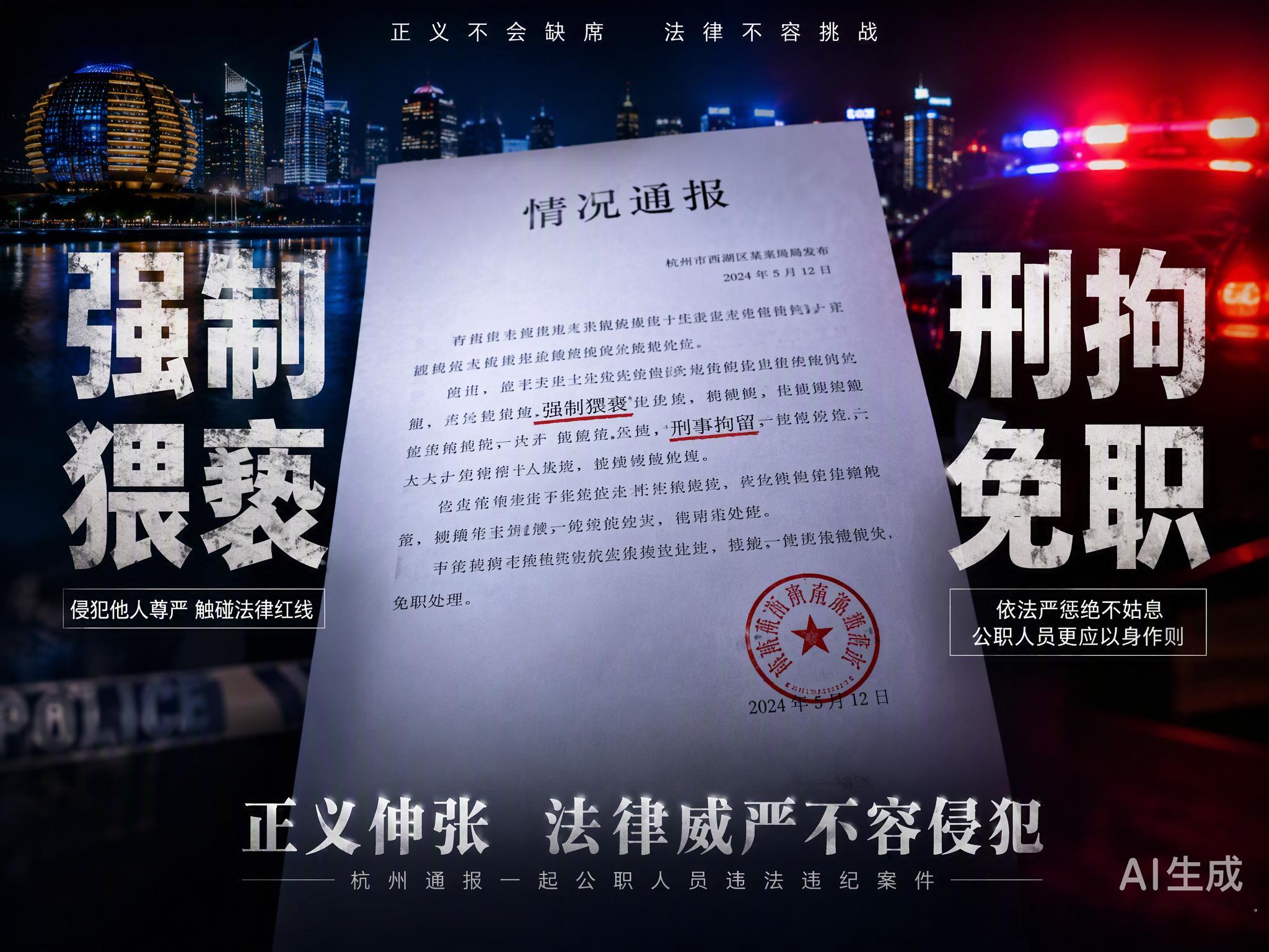 杭州调查组通报酒局事件，企业高管和公职人员因强制猥亵致人轻伤被刑拘。这不仅是法律