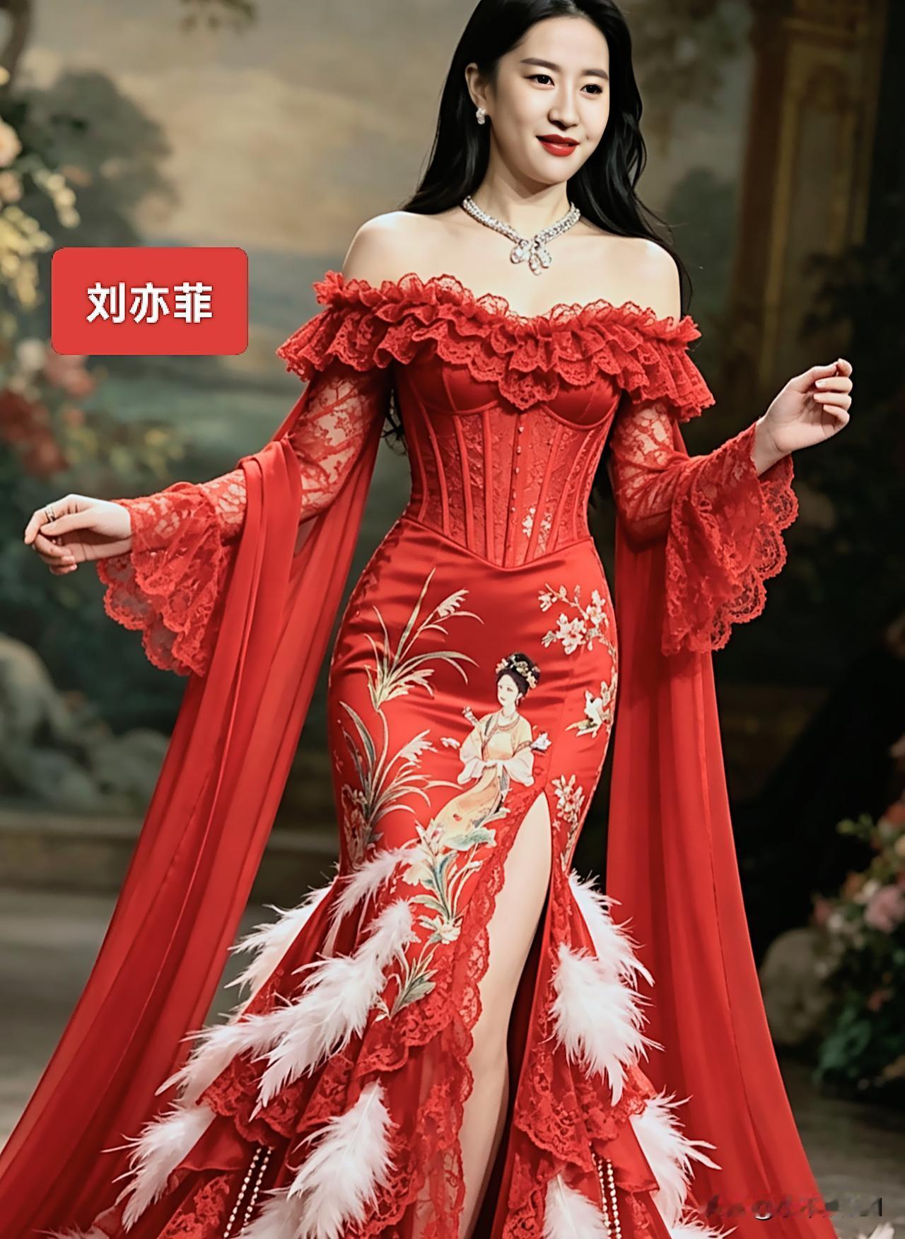 刘亦菲红色造型惊艳绝伦气质优雅让人眼前一亮女明星气质女明星