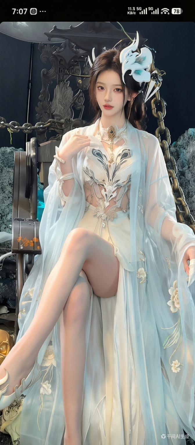 梦幻古风少女，仙气缭绕，宛如画中仙子。