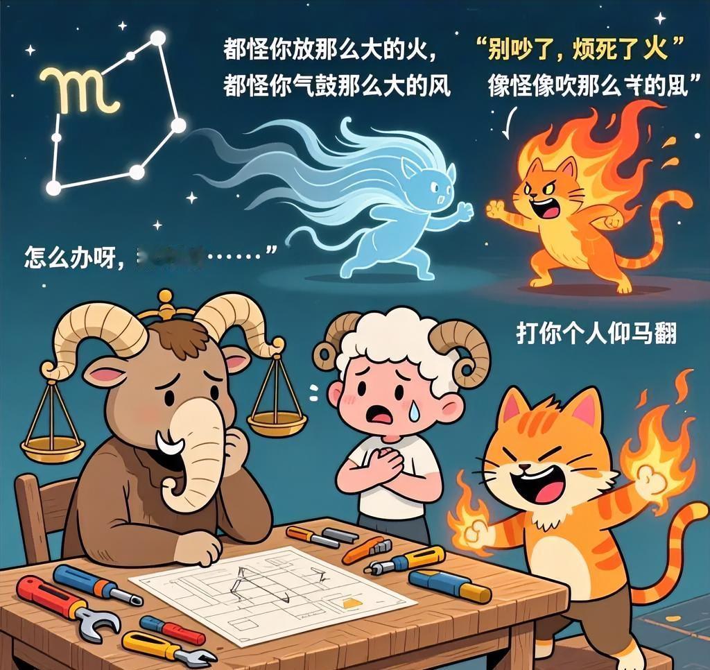 当四象星座闯祸时候（风火水土星座）闯祸时候：土象星座：冷静思考，努力解决问题。水