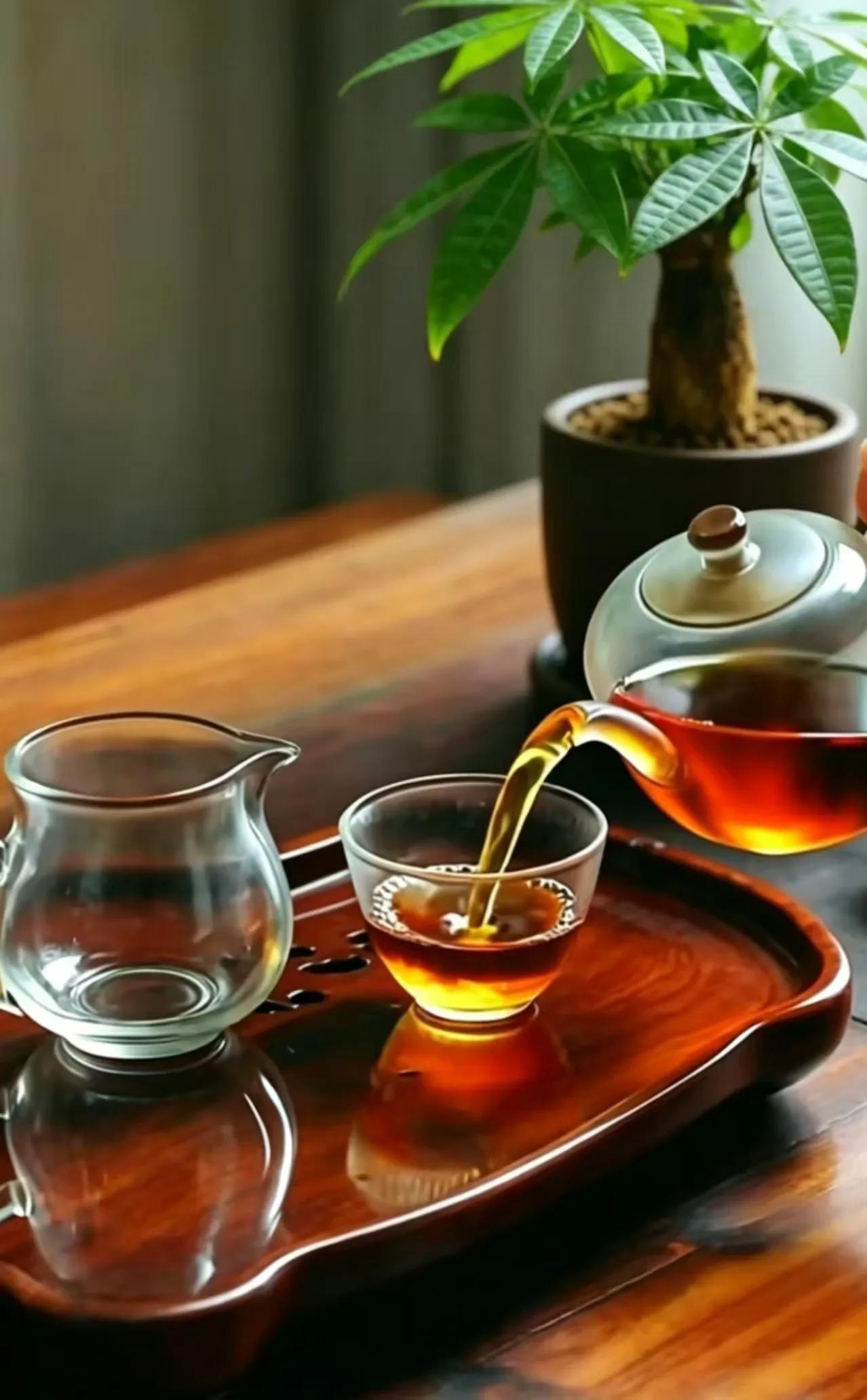 老公有个好习惯，坚持了10来年，真是一天都没落下。每天晚饭后，他准时坐到茶台
