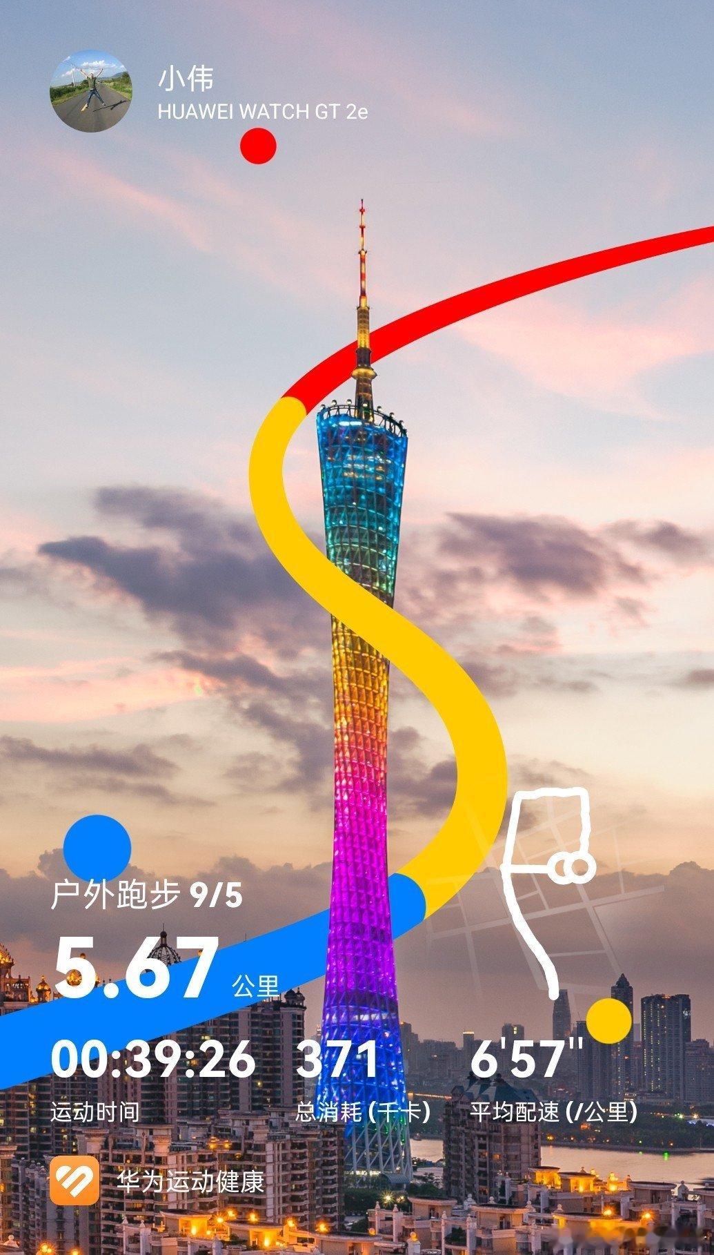 跑步运动打卡Day296降心率，晨跑5.67km。早晨带着佳明手表出去，