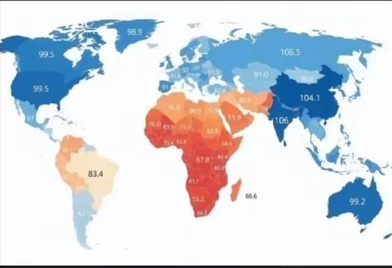 印度认真的制作了一张世界智商排名地图，想悄悄的发布在了外网，结果让美国人给挂了出