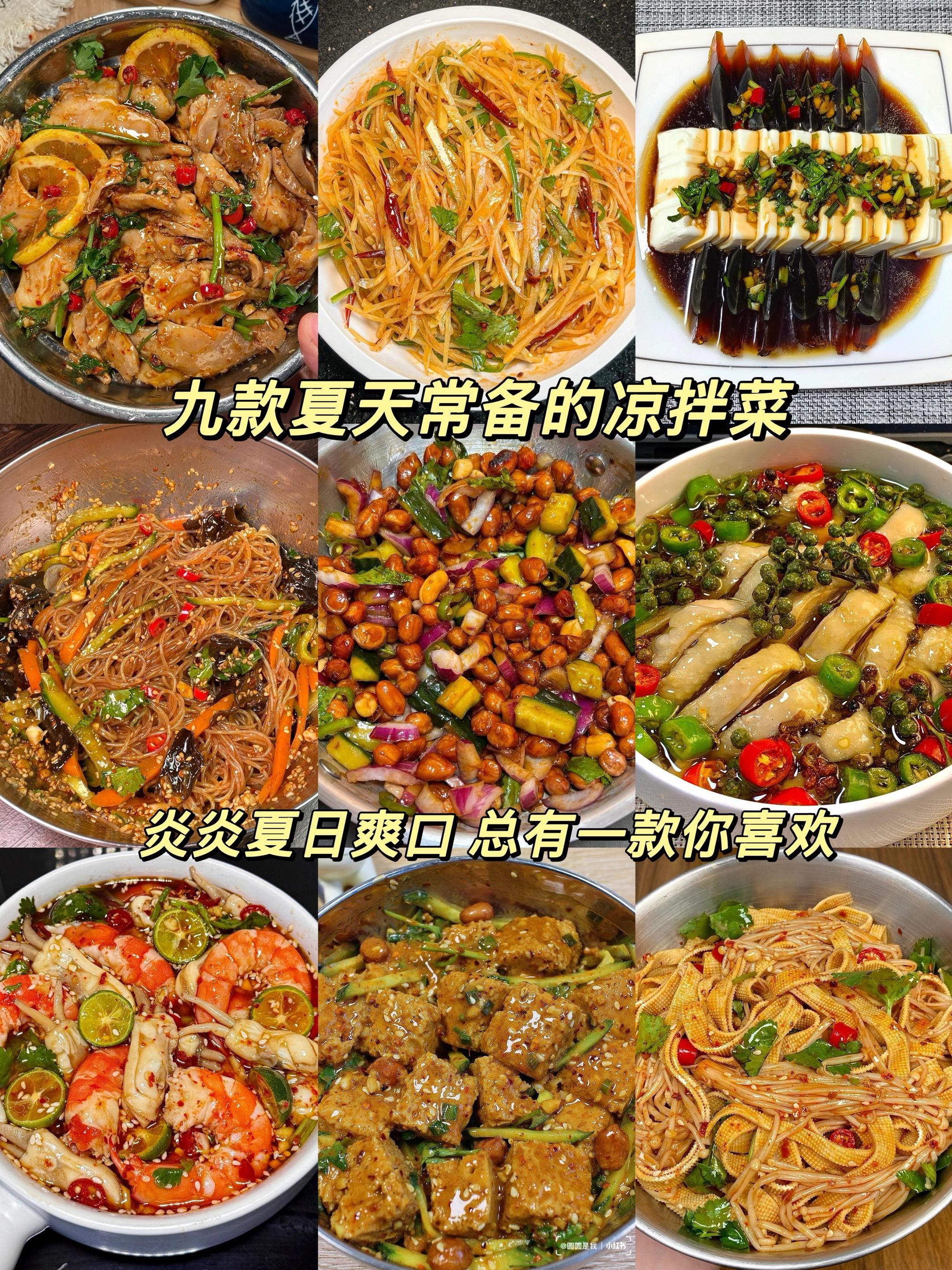 九款夏天必备的凉拌菜！炎炎夏日开胃又爽口！不知道吃什么的姐妹一定要试试...