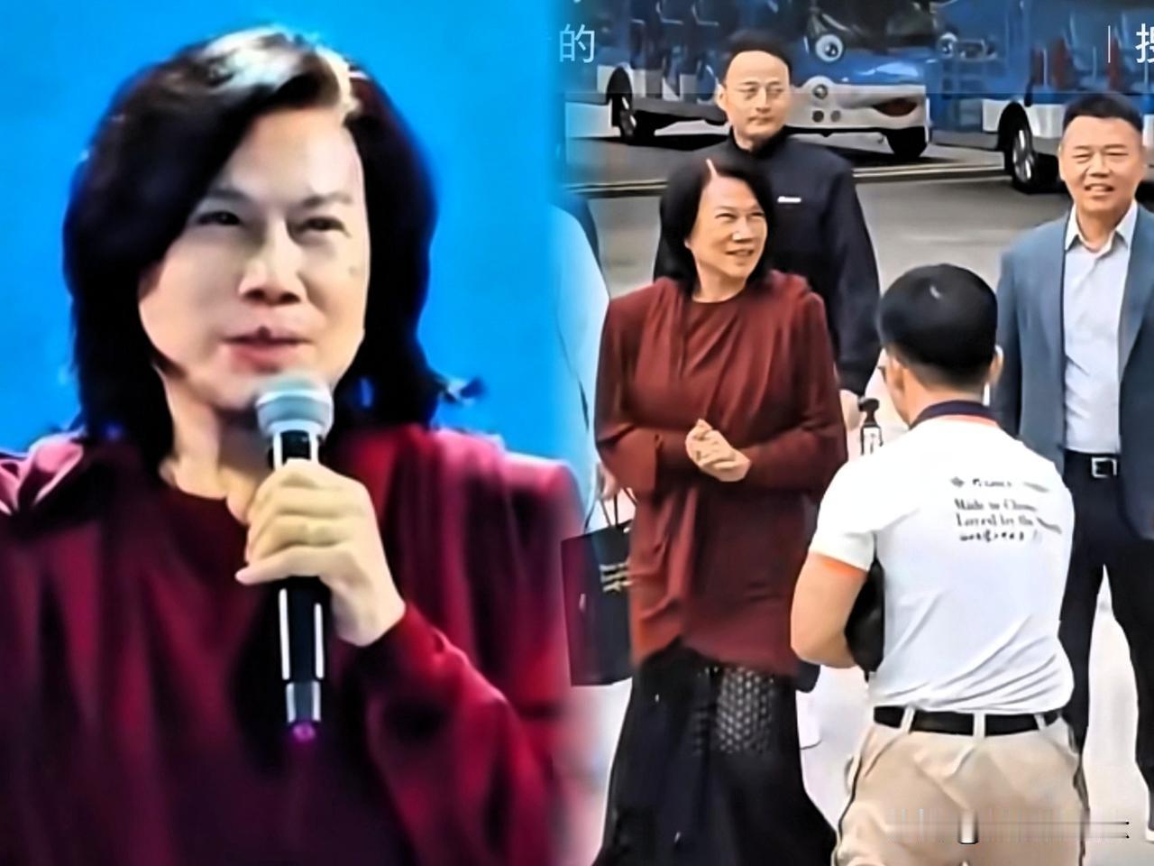 这下好了，全国人民都知道了终于有一个女人能如此董明珠：走在最前面的是一身长