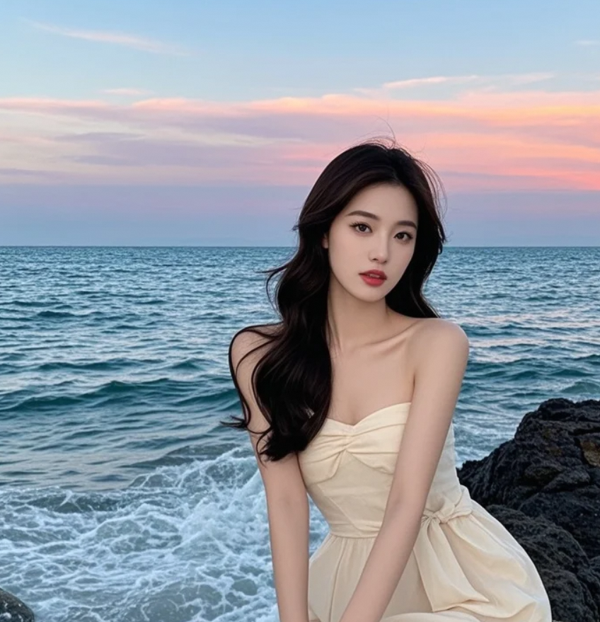 有人在海边等日落，我在海边等你一句“你真好看”～