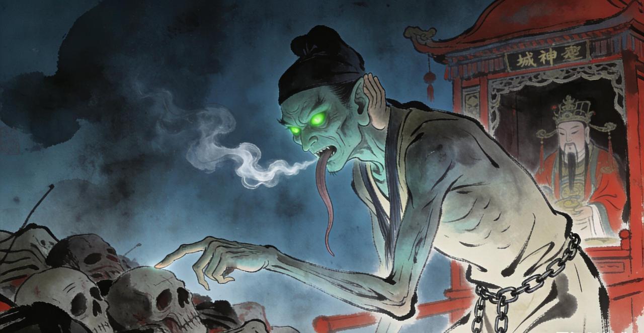 明末绍兴人王某与徐某，在河南某个城内躲避张献忠、李自成乱军。沿途尸骸遍地，夜里撞