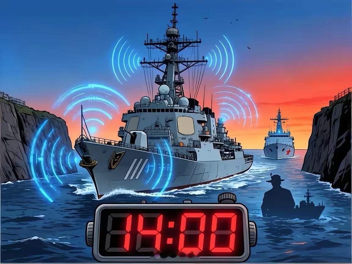 日本军舰过台海，3小时的路程，走了14小时，故意在磨蹭啥？三四个小时就能走完的路