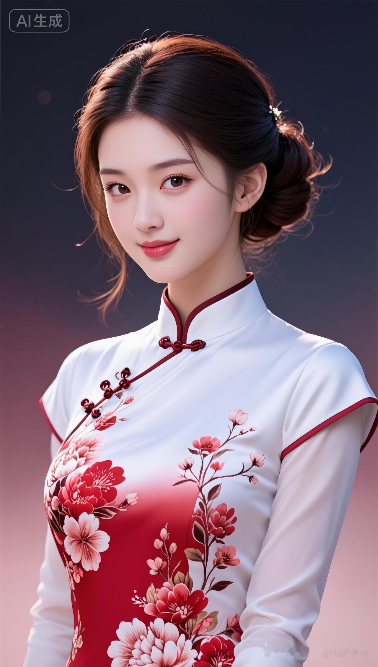 这位小姐姐穿着旗袍真漂亮！