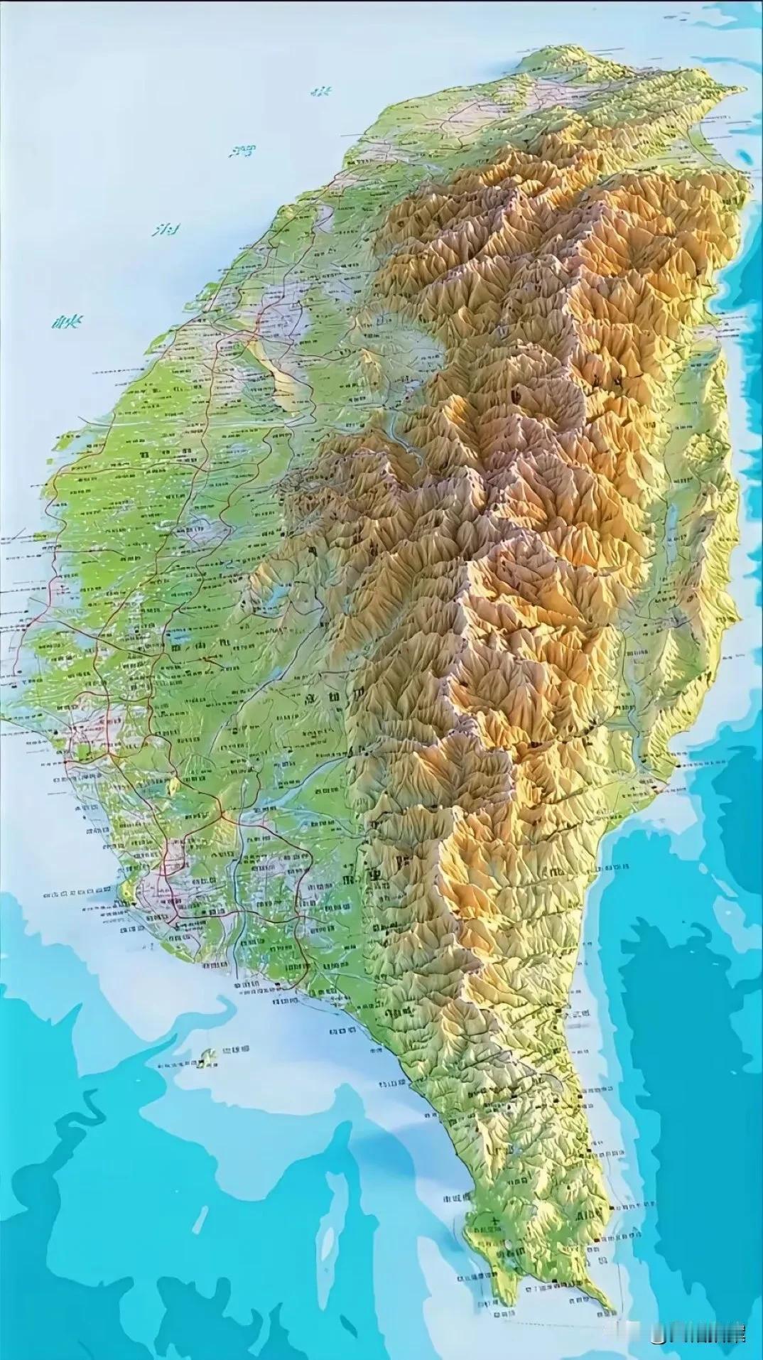 台湾岛的地形其实非常完美！全岛总面积约为3.6万平方公里，其中三分之一为平原，面
