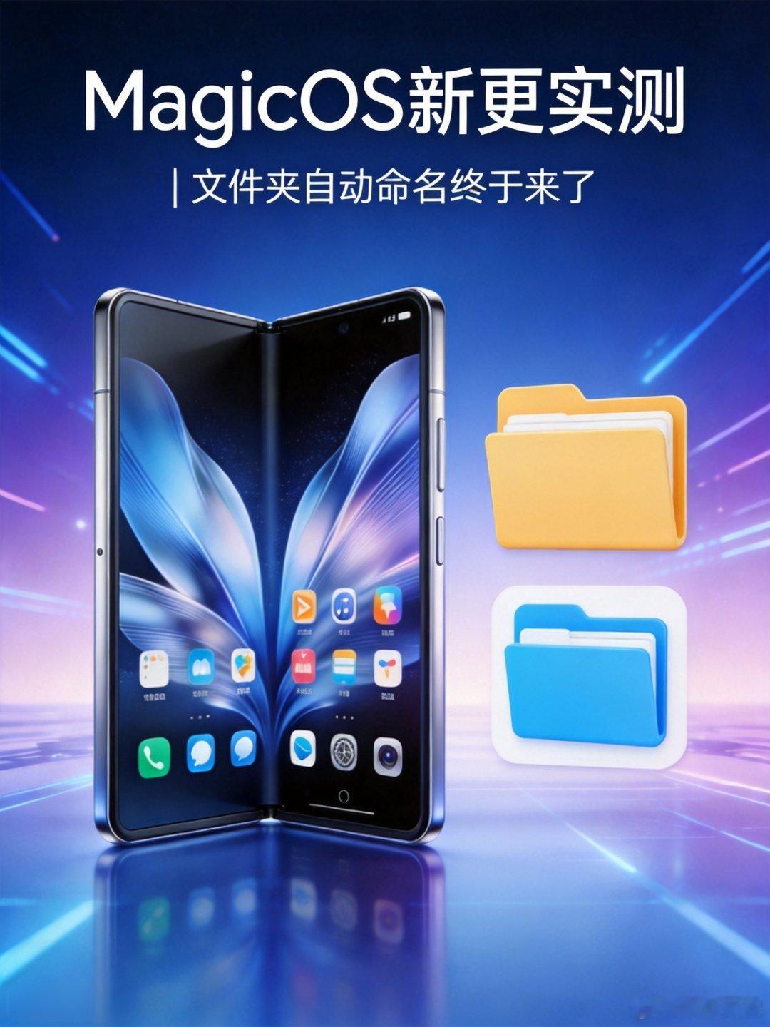 MagicOS新更实测|文件夹自动命名终于来了荣耀MagicV6刚更完荣耀m