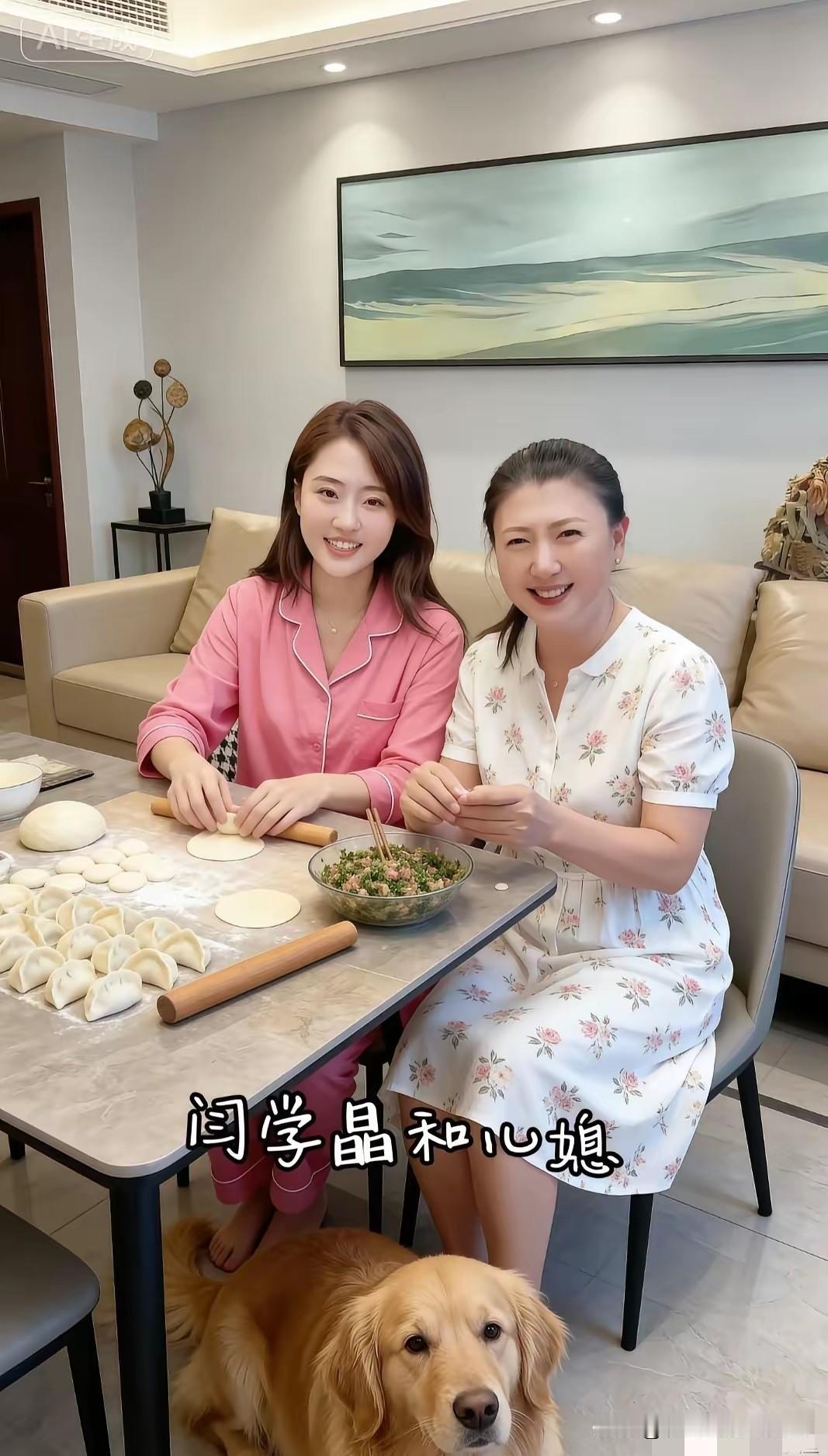 闫学晶说，儿媳妇长得漂亮，自己吃剩下的饭，儿媳妇拿过来就吃，从不嫌弃她；有好吃的