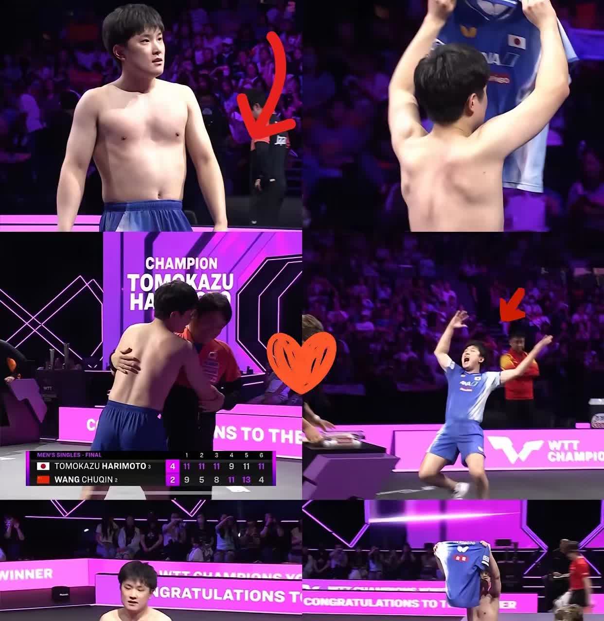 张本智和终于还是认清了哪怕是横滨场地，是立本主场但是观众依然是东