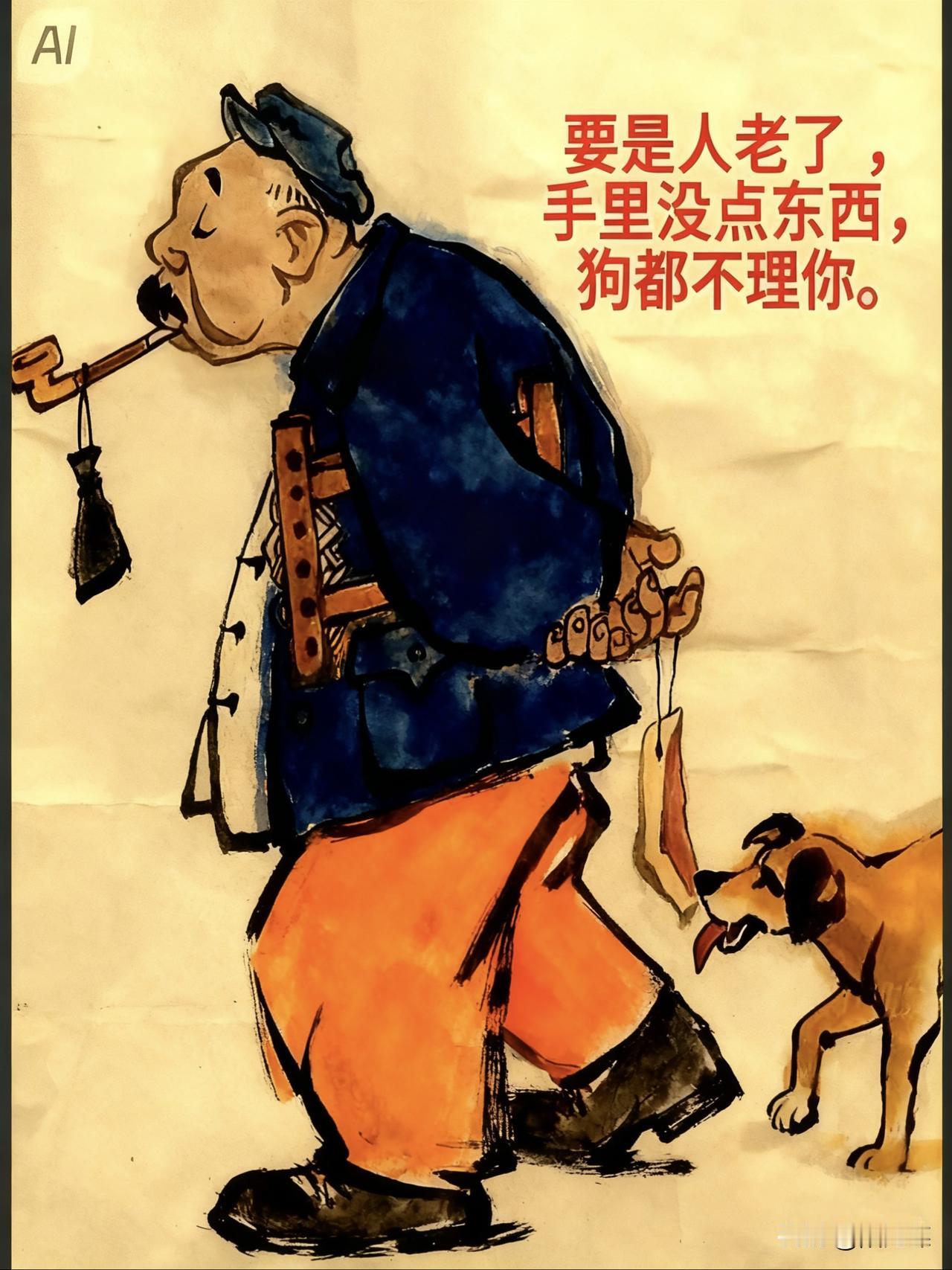 这是实话！人老了，多少还得有点价值。