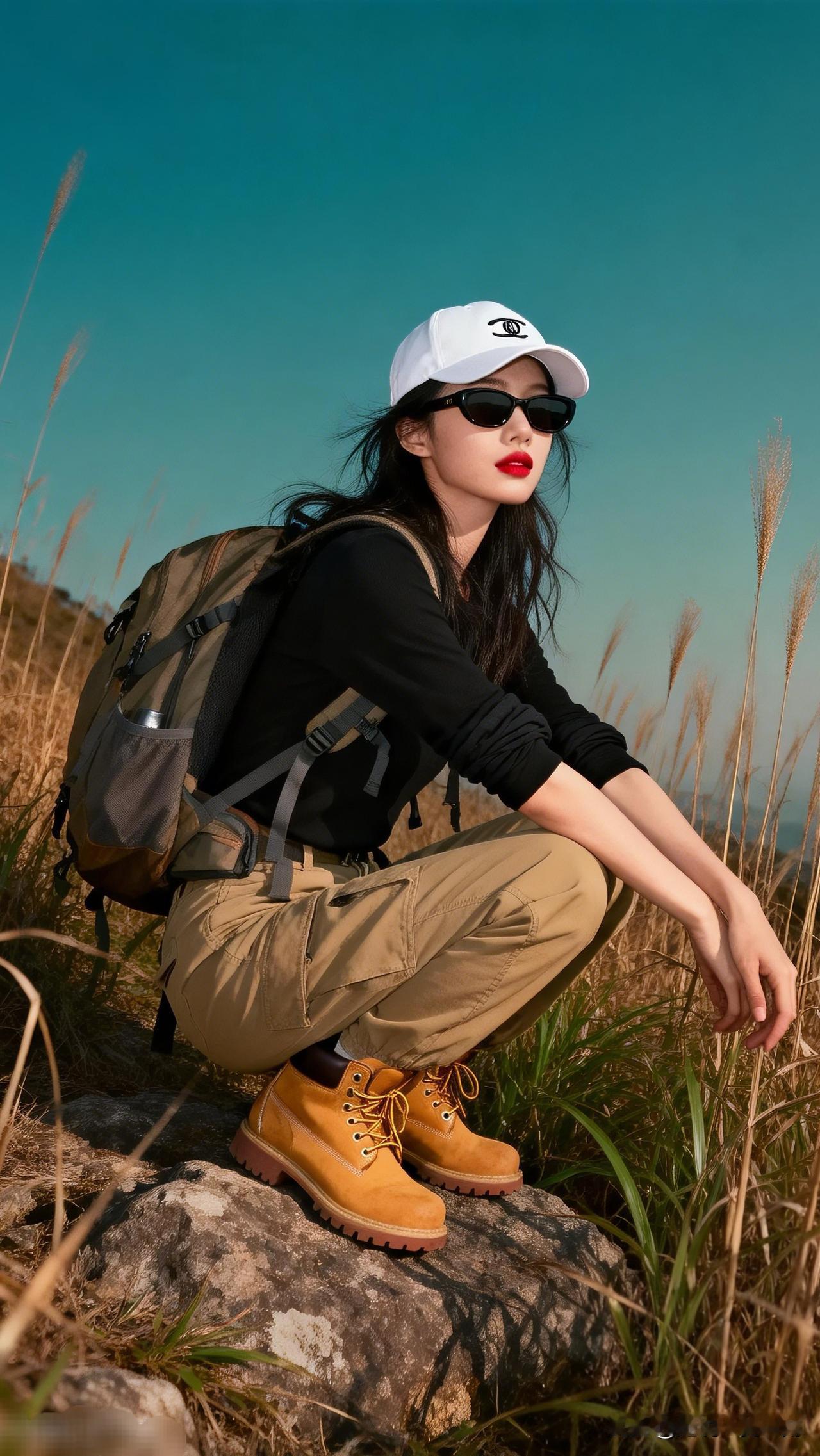 户外探险背上行囊，踏上一段未知的旅程，感受大自然的魅力。🌿🏞️👟女生留长