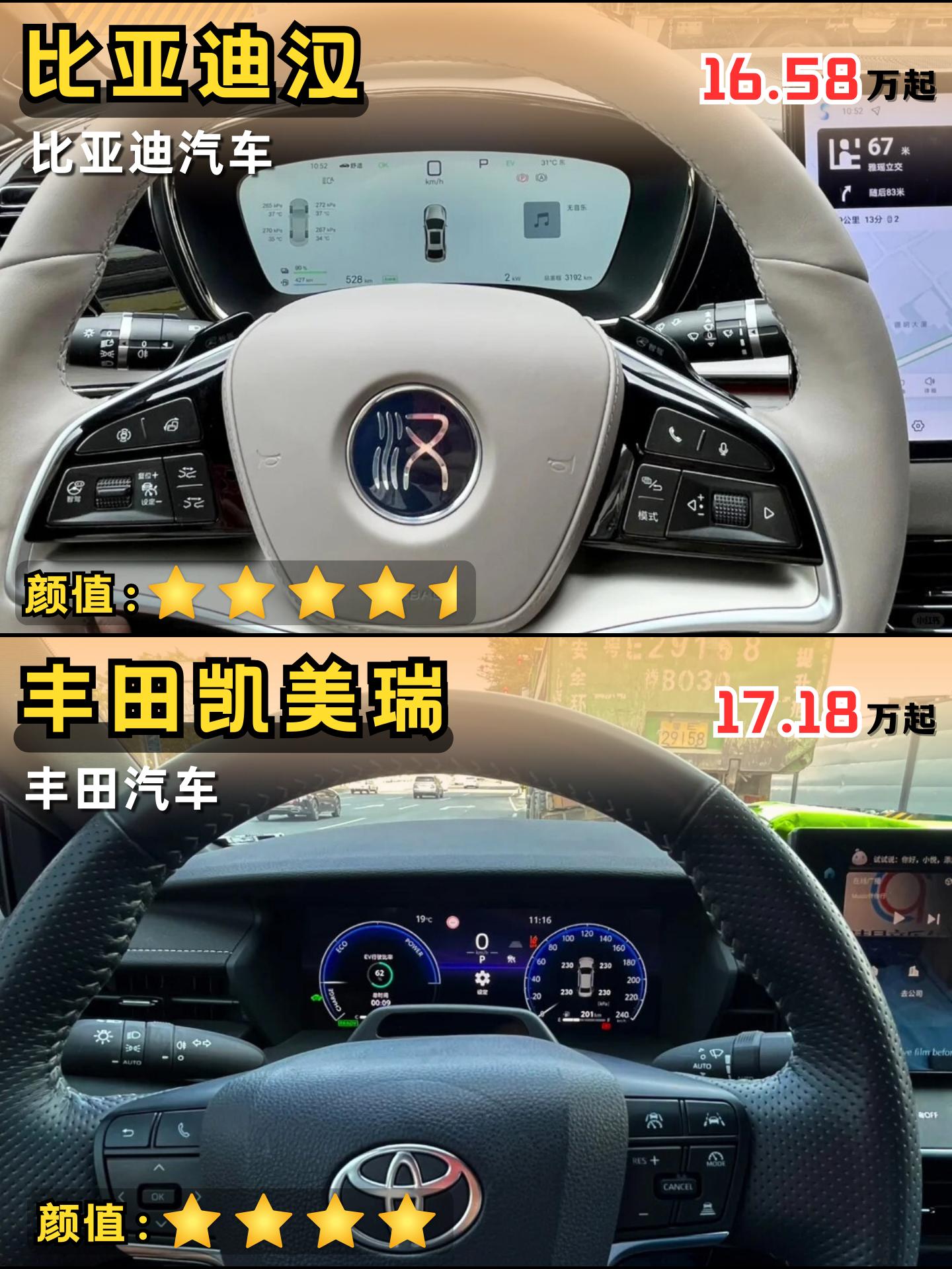 凯美瑞和比亚迪汉，到底买油还是买电?太多人问我，家庭买车，到底凯美瑞和...