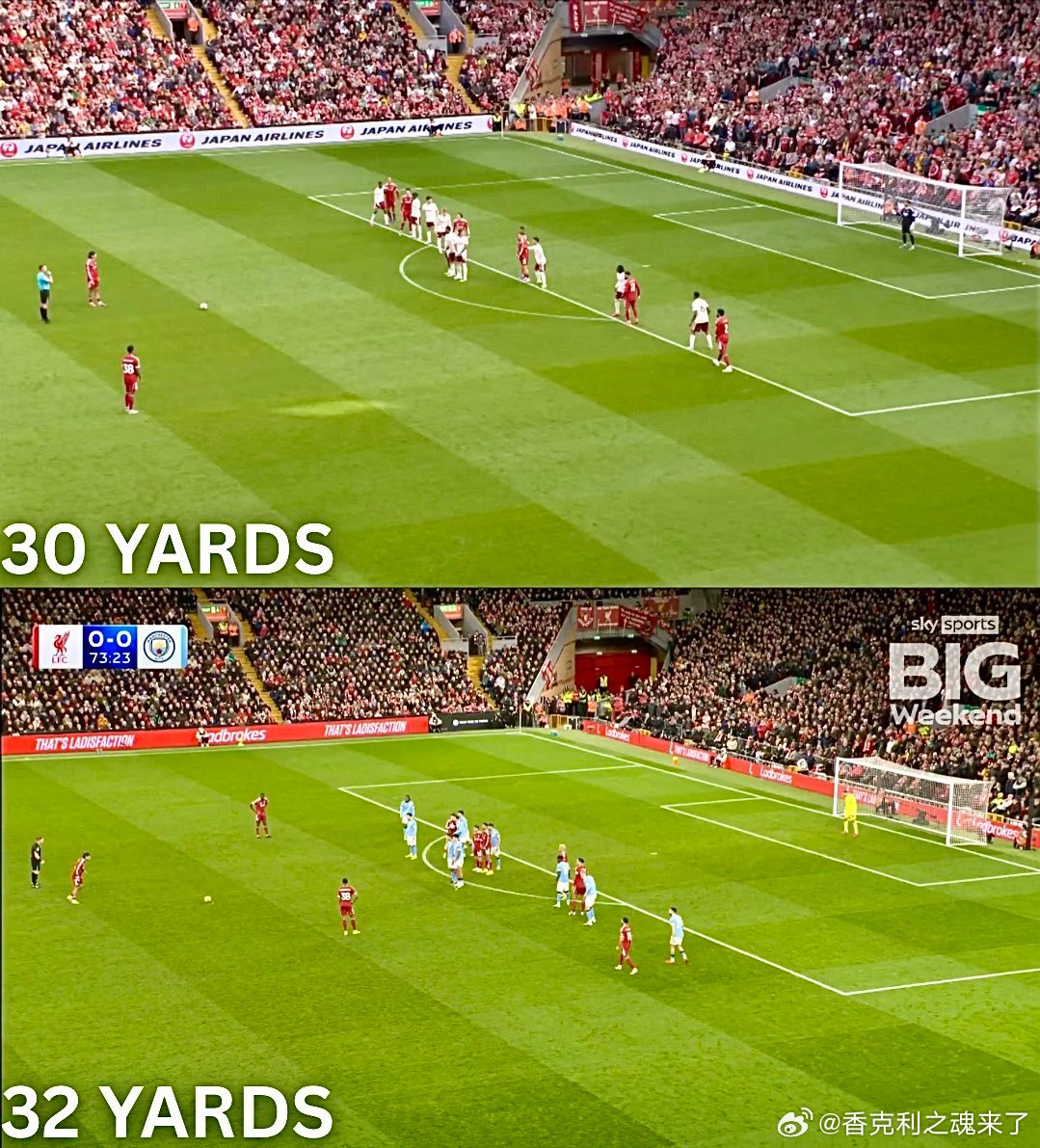 索博对阵曼城的任意球，比阿森纳那一粒任意球还要远2码