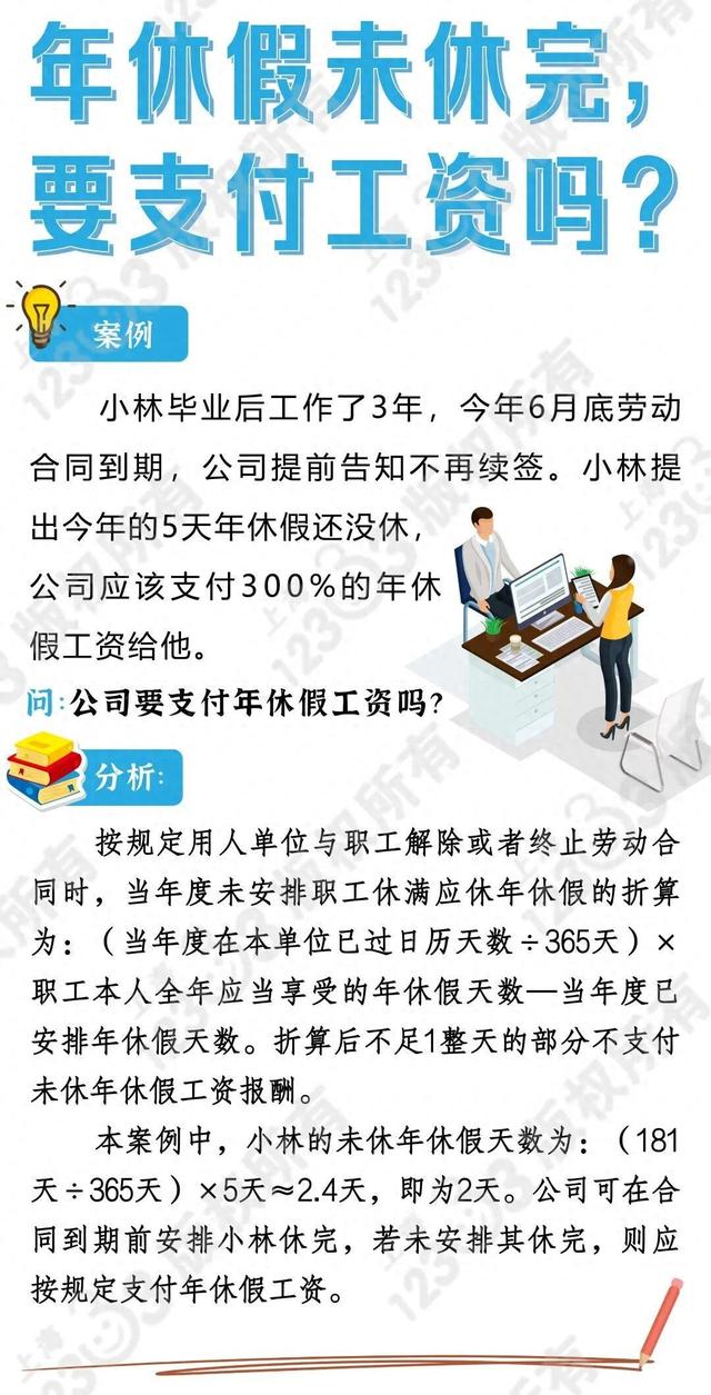 年休假未休完, 要支付工资吗?