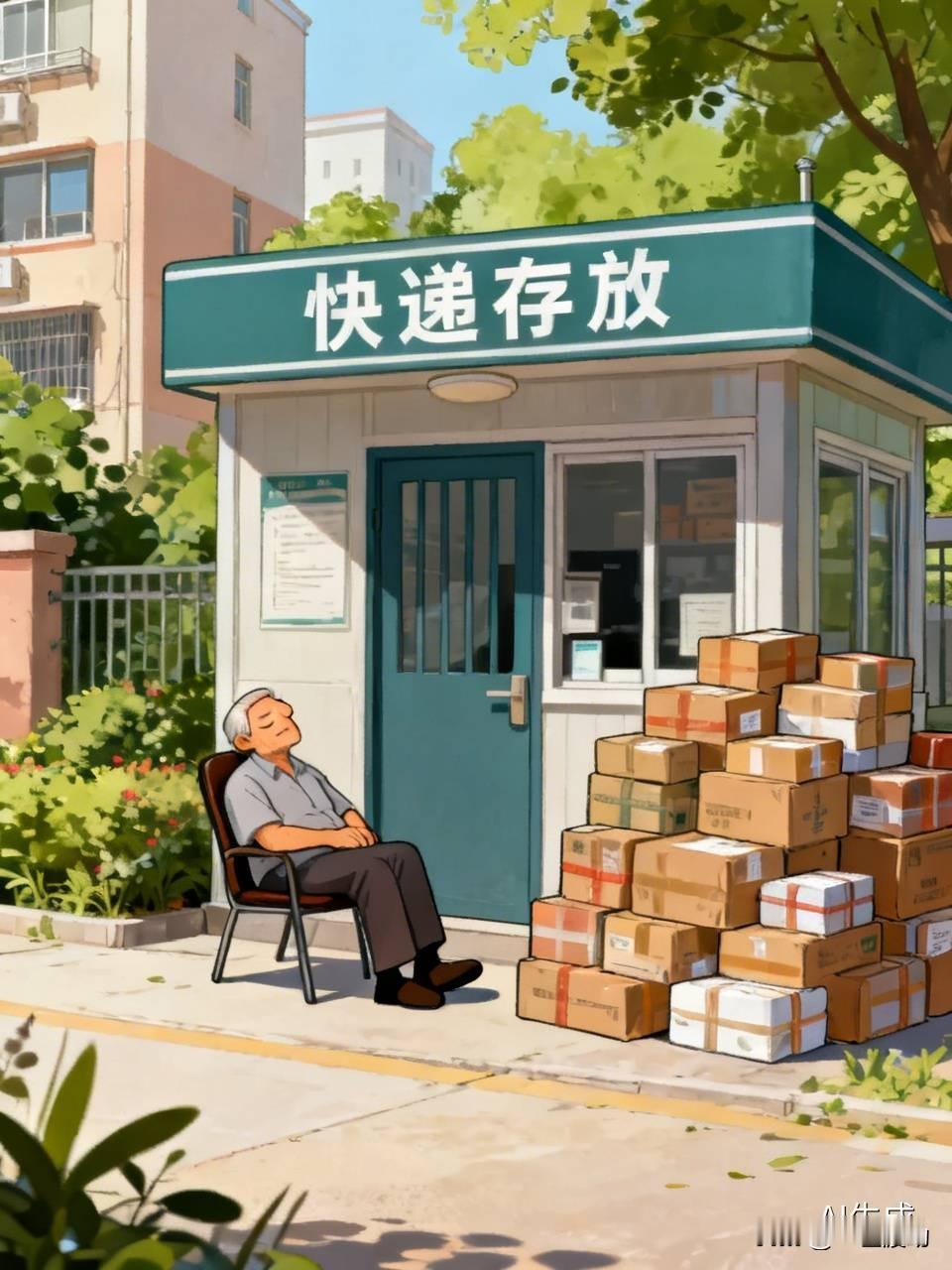 因为快递存放的事情，小区已经换了一个看门老大爷，现在这位眼看也快撑不住了。开始