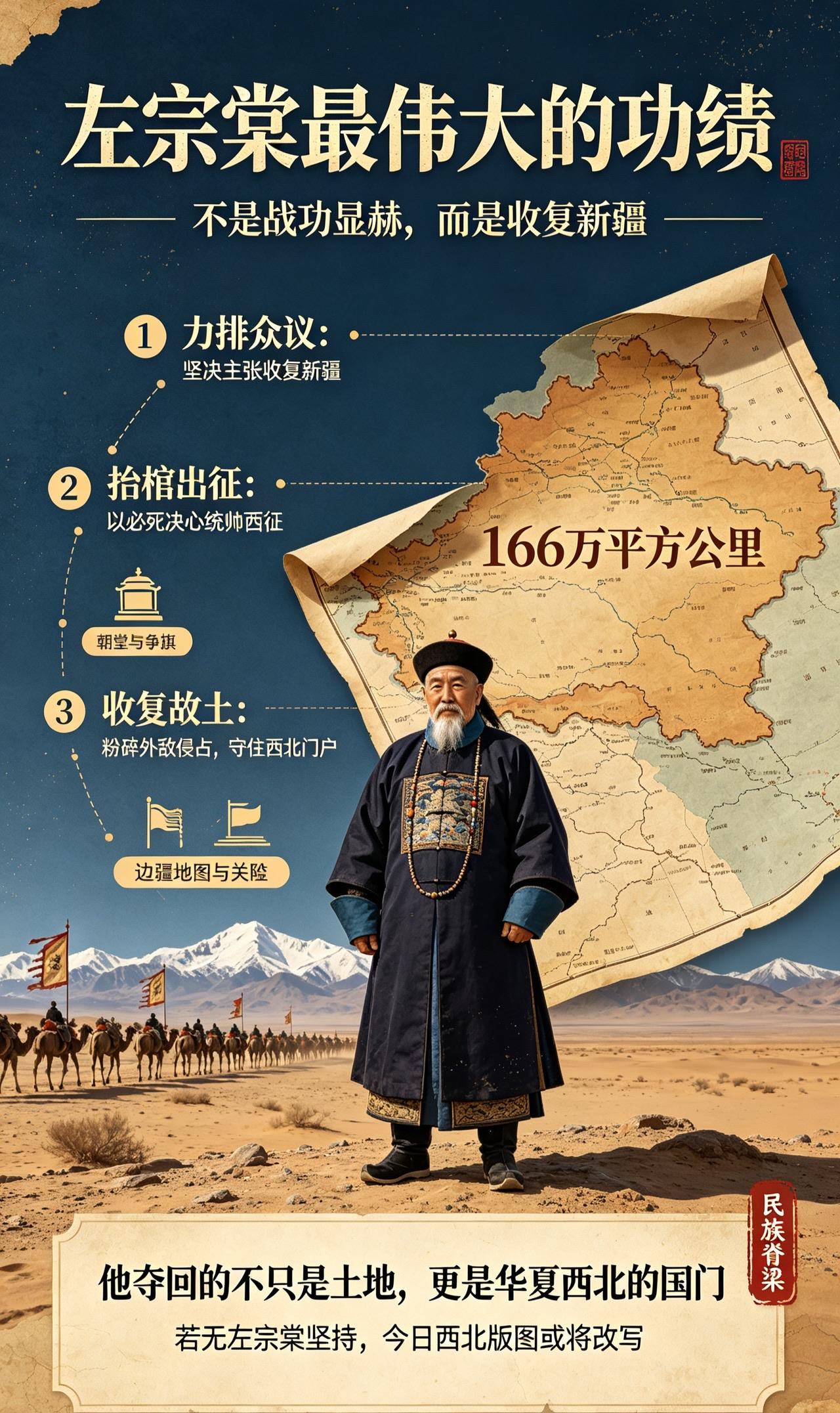 晚清朝堂一片弃疆之声，唯有左宗棠以“我之疆索，尺寸不可让人”的决绝站出，自筹军饷