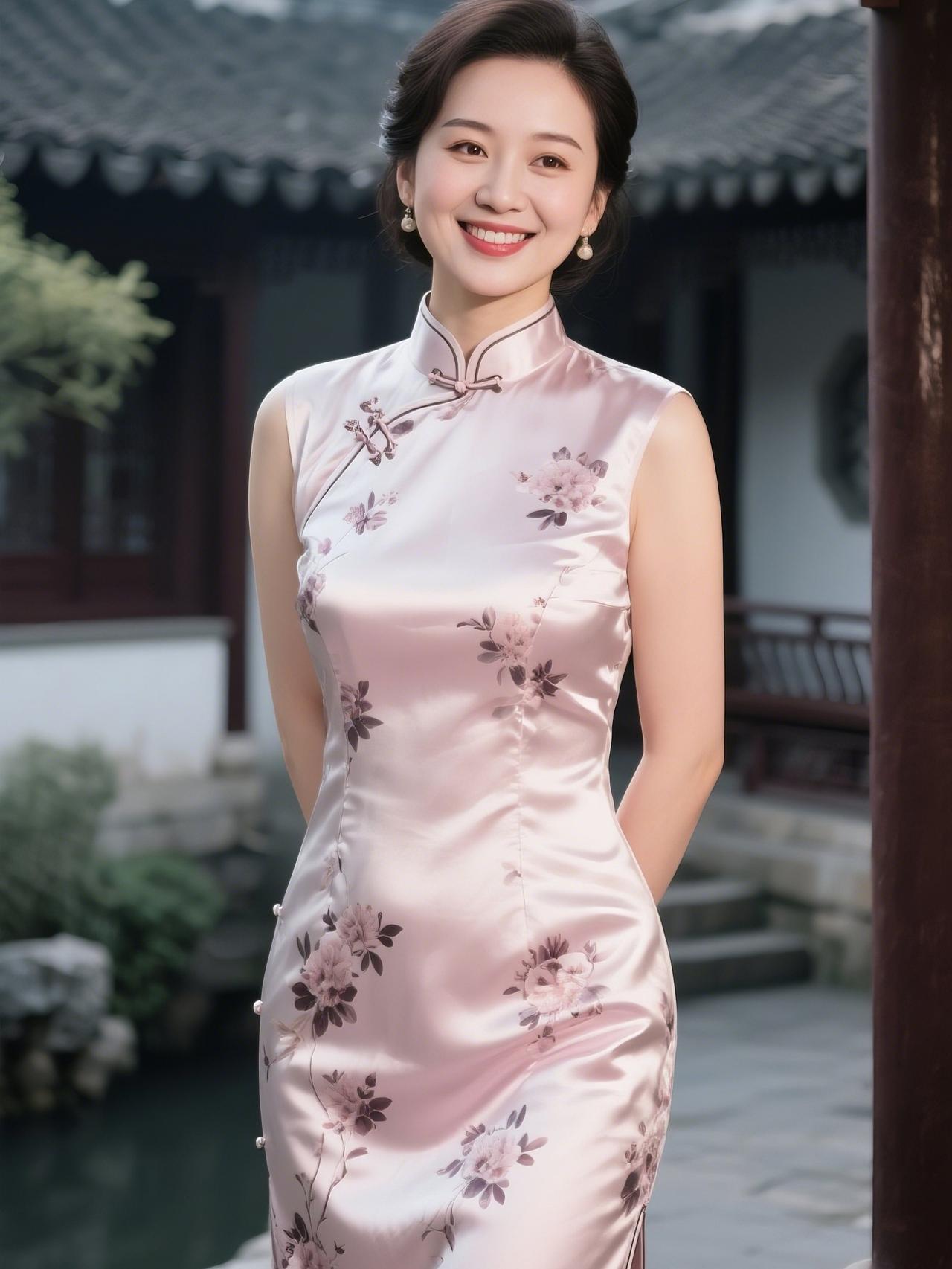 《盘扣锁住的江南》青石板缝里洇出的软语，被一寸一寸，收进斜襟的褶皱。