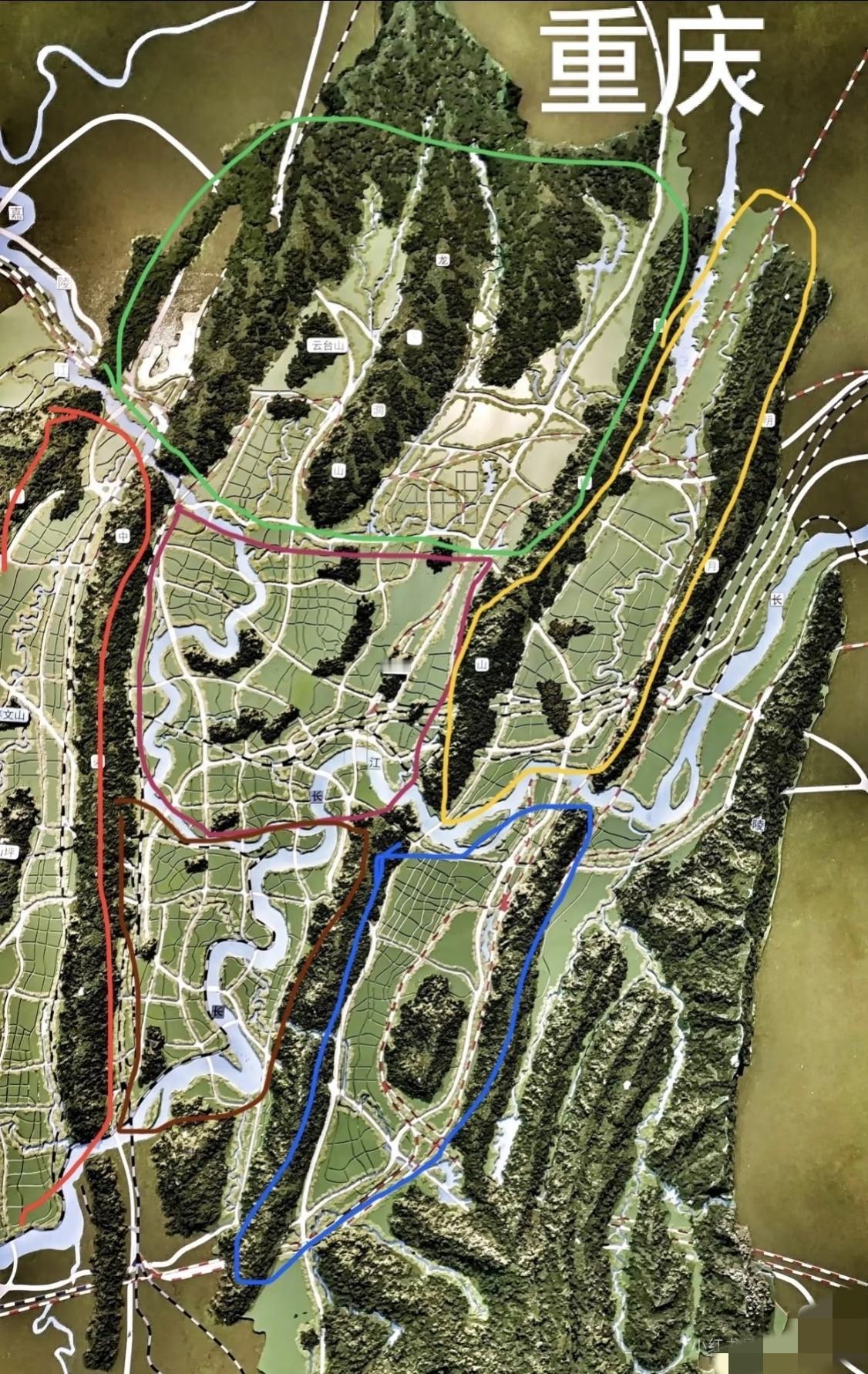 其实重庆主城区的行政区划应该很简单才对[呲牙笑]现在最合理的是，把九大沙合并，