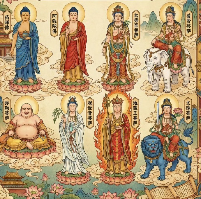 遇到四方八大菩萨一定要许愿，真的很灵的