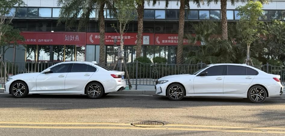 3系长轴和标轴，一眼就能看出区别。所有的长轴宝马纯侧面看也过得去，唯一别