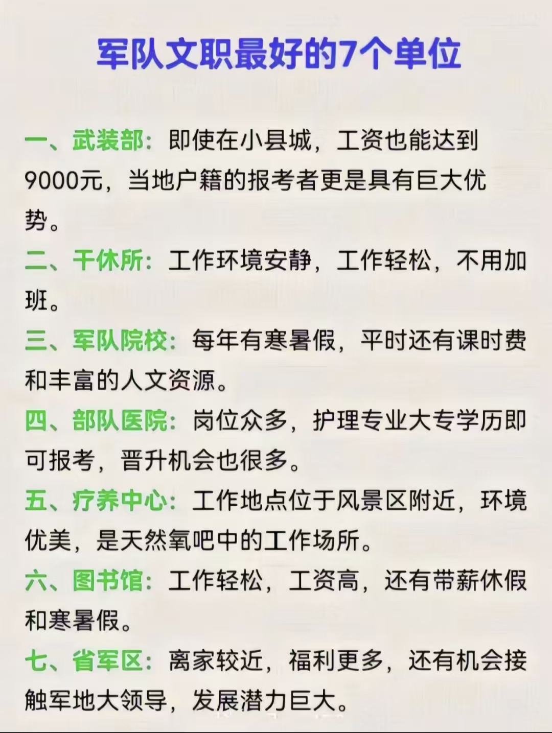 部队文职人员都在哪些单位工作？