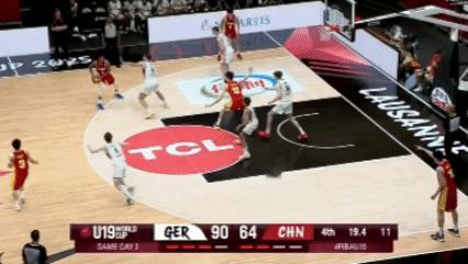 U19男篮世界杯小组赛，中国男篮不敌德国遭遇2连败，朱正得到12分，张博源只拿2