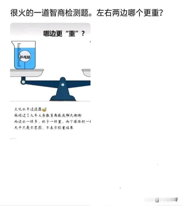 正确答案到底是什么？左边更重？还是右边更重？