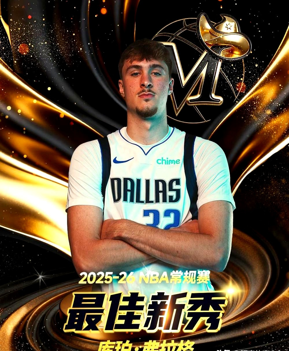 NBA最佳新秀出炉，有人不服气了。独行侠的状元弗拉格拿下了这个...