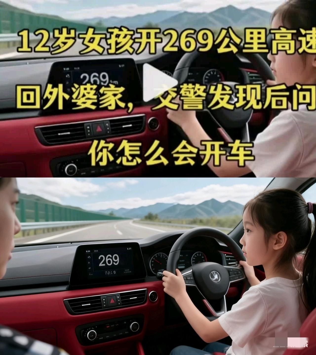 12岁女孩独自开269公里高速回外婆家，交警拦截时惊问：你怎么会开车？“我