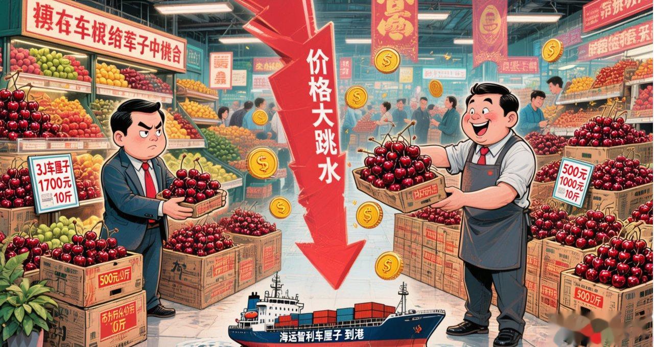 车厘子降价大逃杀: 从1700到500, 这波“果圈跳水”比蹦极还刺激