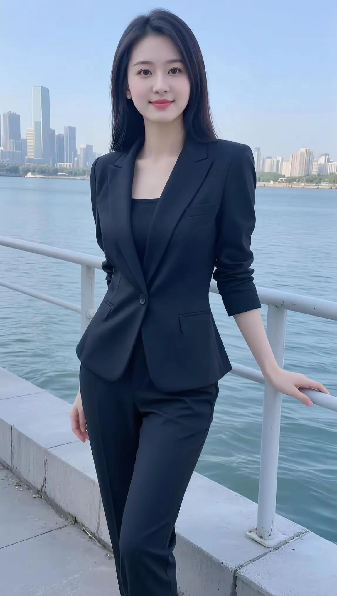 都市女郎的优雅风范，黑白配的职场穿搭，尽显时尚与自信！