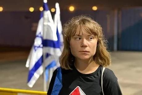 环保少女遭驱逐出境今天晚上，瑞典环保少女被以色列逮捕后，由于非法闯入，遭以色列