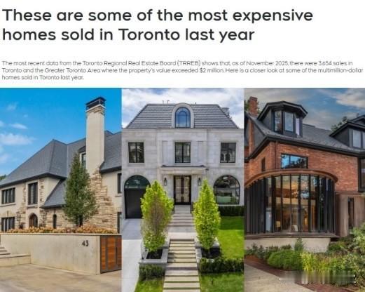 去年多伦多豪宅卖疯了：200万以上卖出3600多套，最贵2732万！尽管整体