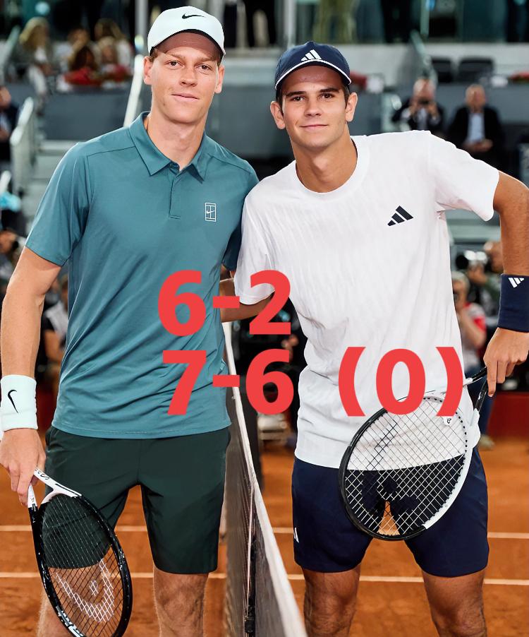 恭喜辛纳！！大师赛26连胜的同时，离连收5冠又近一步！！19岁的霍达尔仍需磨练