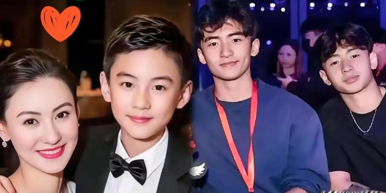 憋了整整7年，张柏芝三胎儿子的正脸还是被盯上了，这混血感也太强了吧！看着照片